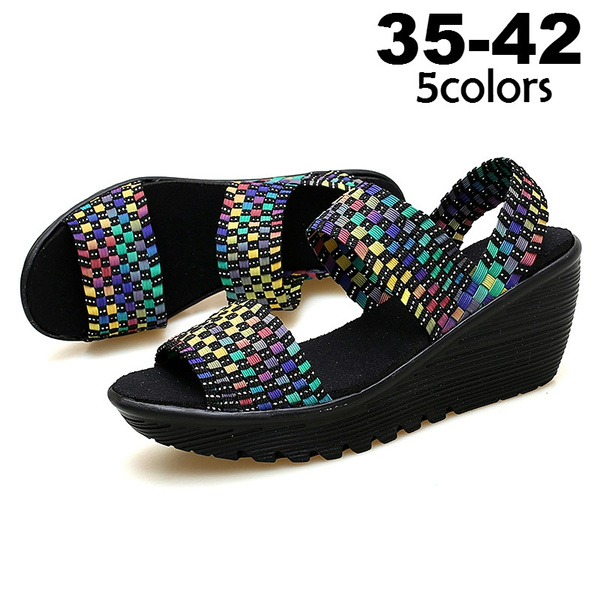 Stretchy discount fabric sandals