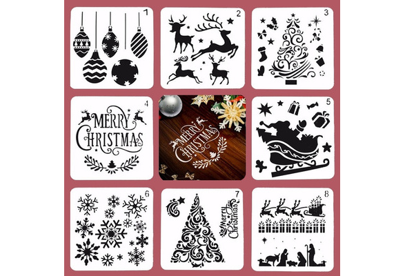 KWELLAM Merry Christmas Wreath Ribbons Flowers Leaves Clear Stamps for Card Making Decoration and DIY Scrapbooking