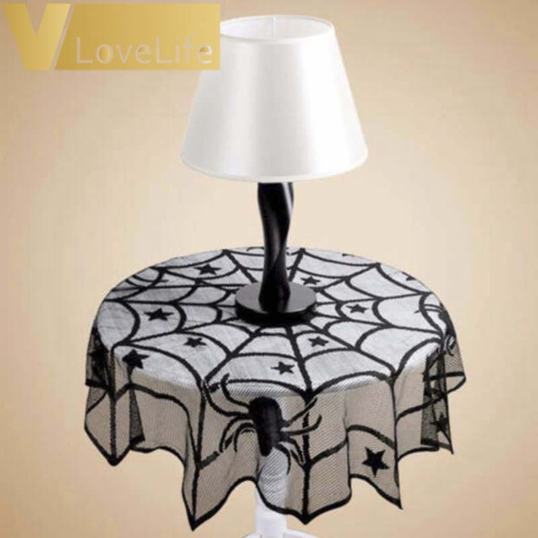 Lace Spider Web Tablecloth 40 Inch Round Table Topper Covers Decoration Fireplace Scarf Wish Lace Spider Web Tablecloth 40, 40 Inch Round Tablecloth