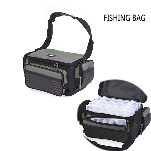 Multifunction Canvas Fishing Bag Large Capacity Lure Fishing Tackle Pack  Outdoor