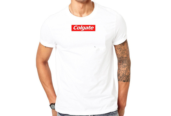 2017 summer fashion personality creative Colgate men s casual T shirt O type short sleeved shirt Wish