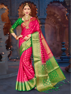 pink, saree, sari, art
