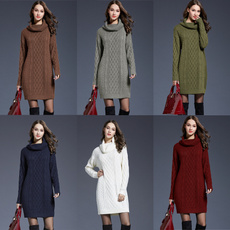 Women Sweater, sweater dress, Winter, pullover sweater