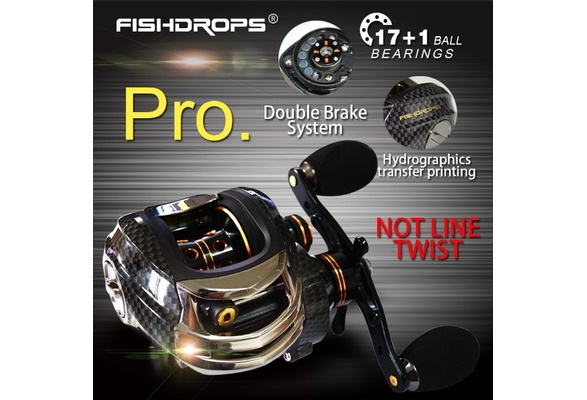Fishdrops LB200 Fishing Reel GT 7.0:1 Bait Casting Reels Left