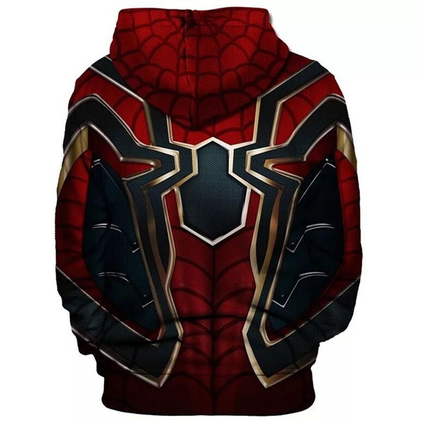 Avengers Infinity War Spiderman sweater Hoodie Iron spider Coat Cosplay Costume 