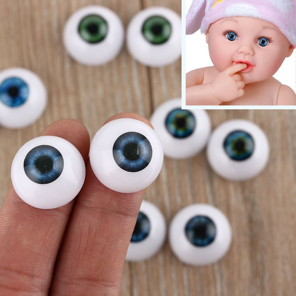 Doll Eyes 32-Pack Plastic Eyeballs Half Round Hollow Fake Eyes Eyeballs for 