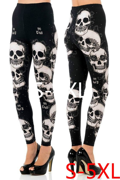 Skull Print Gym Leggings