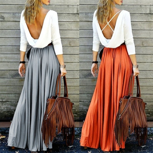 Wine red clearance chiffon maxi skirt