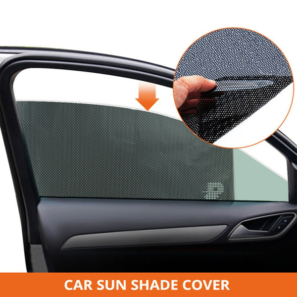 2PCS Black PVC Car Auto Sunshade Side Window Shield Electrostatic Paste ...