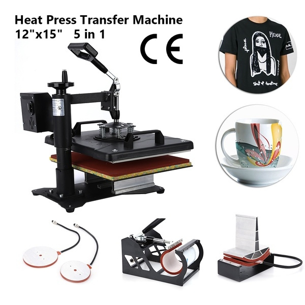 5 In 1 Digital Heat Press Machine Sublimation For T-Shirt/Mug