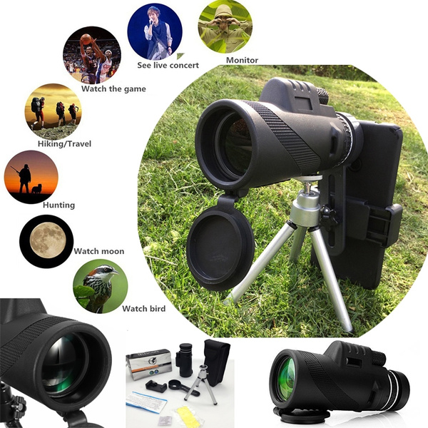 Monocular Telescope with Triangular Bracket 40x60 Zoom Field Glasses ...