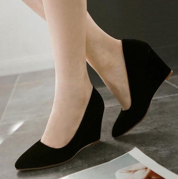 Womens discount wedge pumps