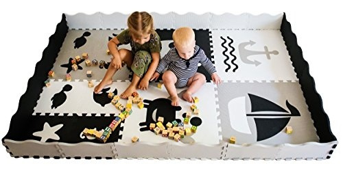 baby foam play mat with fence