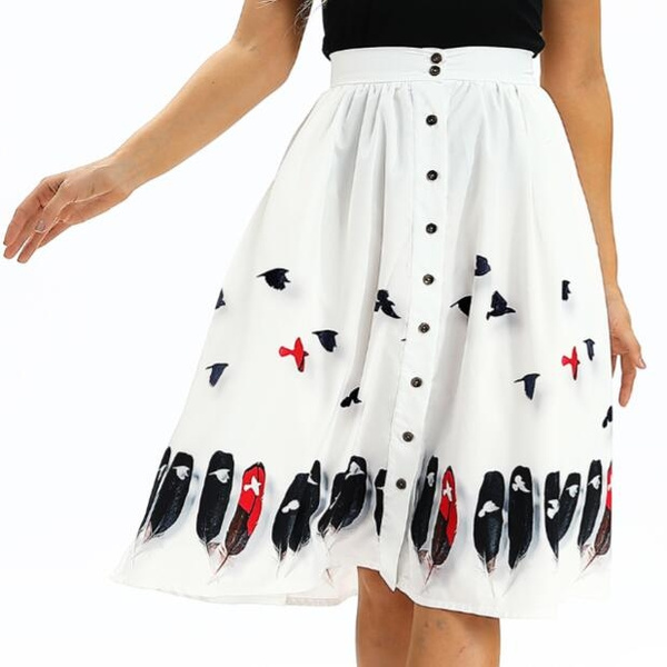 Black and white on sale skirt 3d print