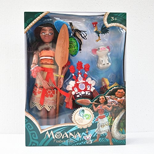 Princess Moana Doll Kawaii Barbie Light And Music Pvc Change Clothes Action Figure Toy Anime Birthday Gifts For Baby Girls Princess Moana Classic Doll Moana Singing Feature Doll Set Wish