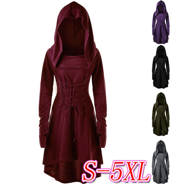 Hooded high 2025 low dress