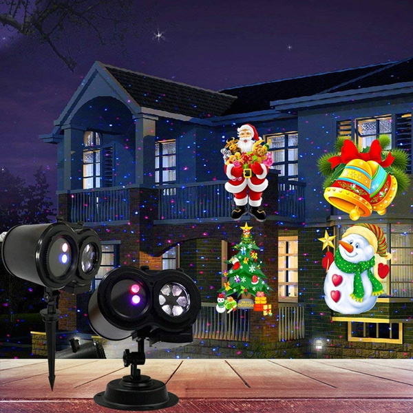 Christmas Projector Light Moving LED Laser Landscape Outdoor Xmas Halloween Lamp 