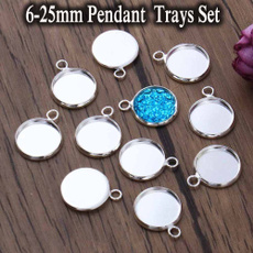  6-25/mm Stainless Steel Round Bezel Pendant Trays Fits DIY Jewelry Embedded Time Gem Base Blanks Base Setting