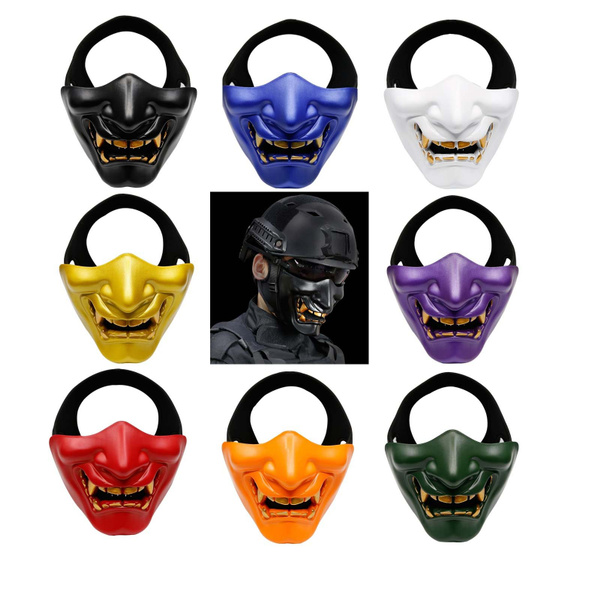 TPU Half Face Mask Scary Halloween Cosplay Costume Party Tactical Airsoft Mask Motorcycle Mask