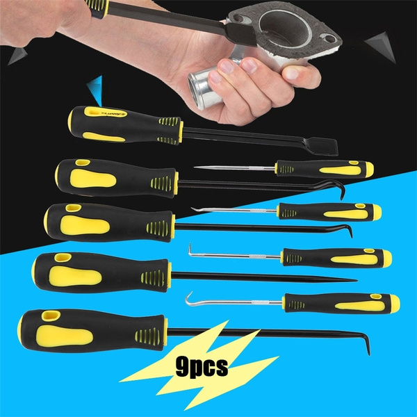 Hook And Pick Set Removal Tool 9pcs PRO O Rings Seals Bushes Kits PRO Scraper 