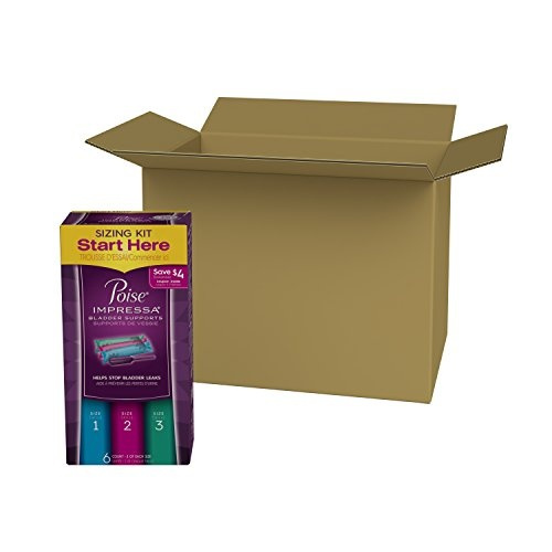 Poise Impressa Incontinence Bladder Supports Sizing Kit 6 Count Wish