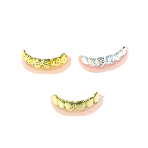 50 Bling Grill Grillz Fake Teeth Bulk  Wholesale Birthday Party Gold Silver New 