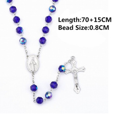 catholic, Jewelry, Crystal Jewelry, rosarynecklace