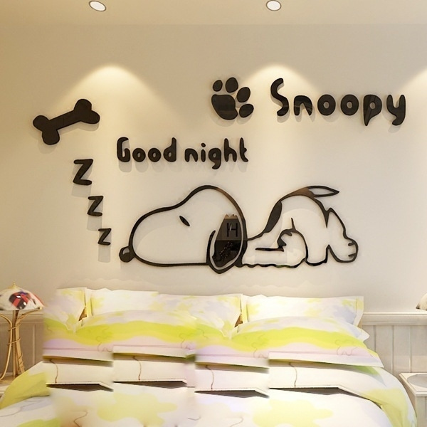Snoopy Wall Appliques Sports Boy Kids Room Decor Nursery Gift Stickers NEW 