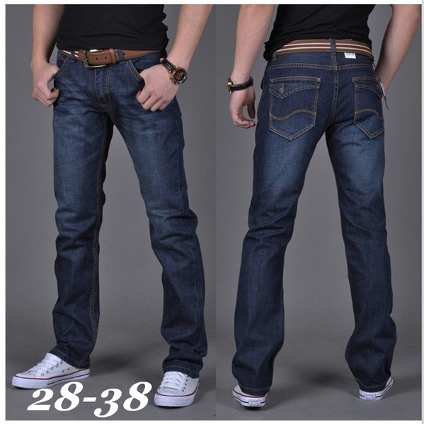 Jeans Men Casual&Comfortable Men's Large 28-38 Slim Denim Men's Pants Winter Long For Four Seasons Wish