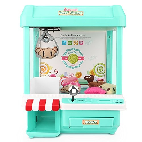 Toyk Kids Mini Candy Claw Machine Toys Indoor Arcade Game And Prizes For Boys And Girls With Music Sounds Coin Dolls Wish