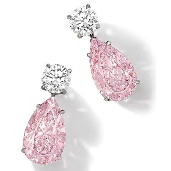 Sparkling 925 Sterling Silver In 14K Gold Filled Pink Diamond Sapphire  Emerald Gemstone Teardrop Stud Earrings Drop Dangle Earring Women&#39;s Fashion  | Wish