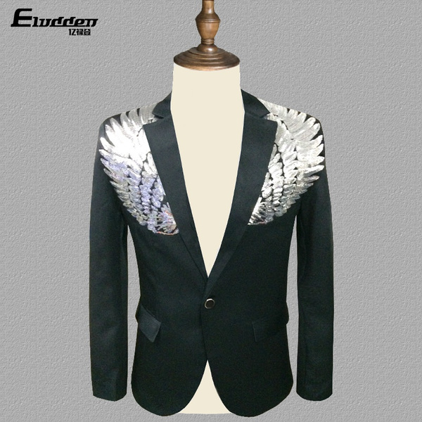 Wing Sequin Suits Men Designs Homme Terno Stage Costumes for Singers ...