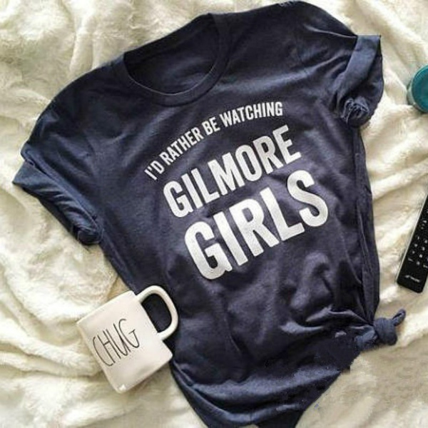 civile foretrække Arrowhead Gilmore Girls T-shirt Lorelai Gilmore Shirts Rory Gilmore T SHIRT I'd  Rather Be Watching Gilmore Girls Sayings Letters Printed Wome Tee Shirt  Tops(S-XXXL) | Wish