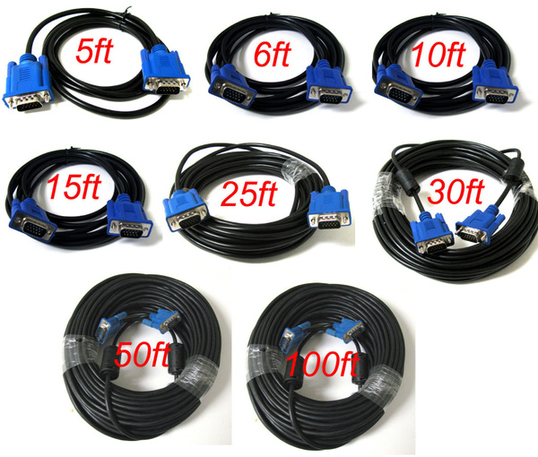 5FT 5 FT 15 PIN SVGA SUPER VGA Monitor M M Male 2 Male Cable Blue Cord 162776 - Foto 4