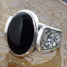 Sterling, Silver Jewelry, blacksapphirering, wedding ring