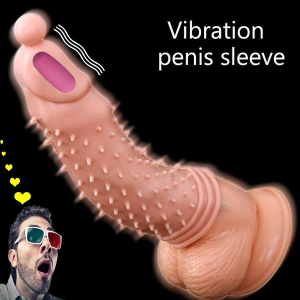 Reusable Soft Silicone VIbration Penis Sleeve Dick Enlargement Delayed  Condom Sex Toys for Men | Wish