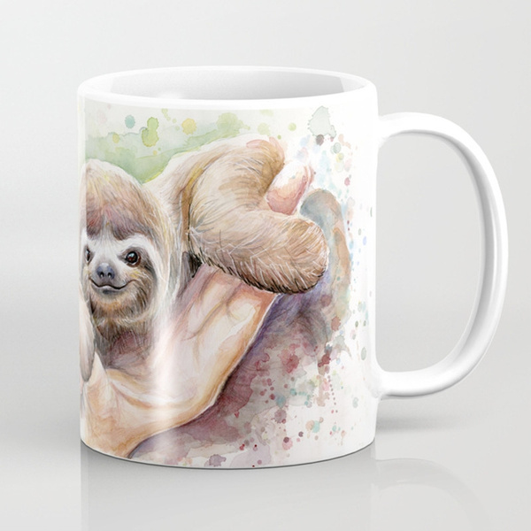 Funny Sloth Coffee Mug, Cute Sloth Gifts for Women and Men, 3D Coffee Mugs (Will Do Absolutely Nothing)