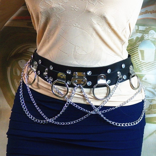 Goth hot sale chain belt