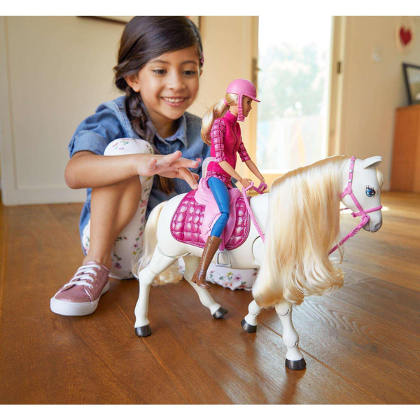 Refurbished Mattel FDB39 Barbie Dream Horse & Blonde Doll | Wish