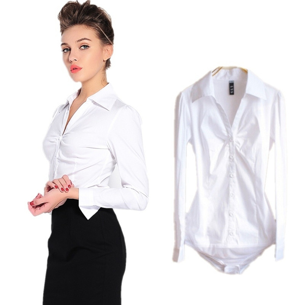 slim fit white shirt womens