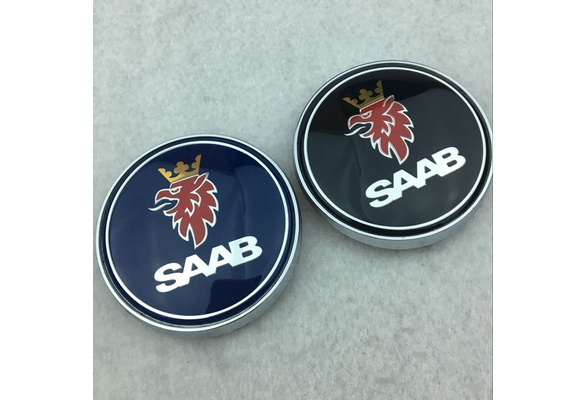 Bonnet Hood Badge Blue 3 PIN Hood Saab 68 mm Saab 9-3 und 9-5 68 mm Emblem