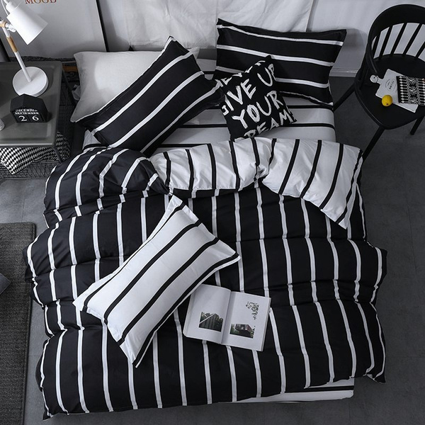 black and white striped duvet covers