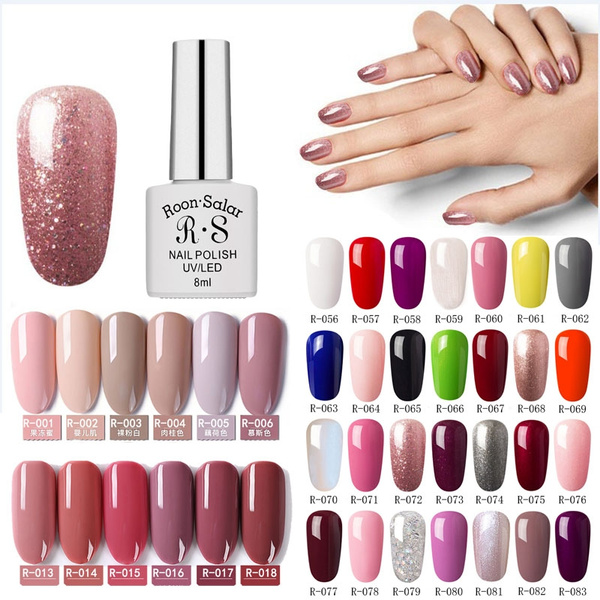 Roonsalar Gel 1 Pure Color Gel Nail Polish 8ml UV LED Gel