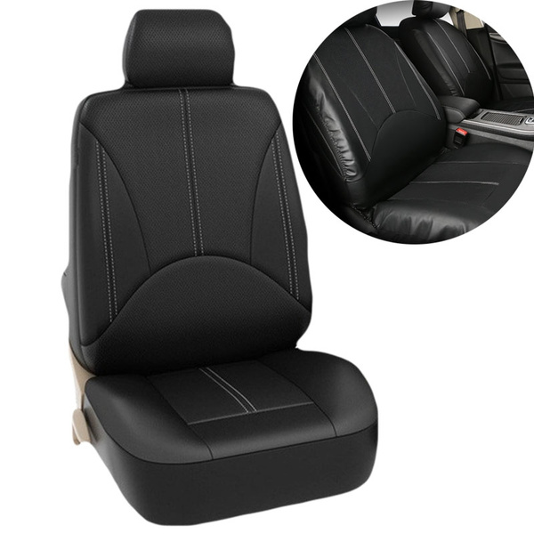 Front Car Leather seat Cover 2pcs Luxury PU Leather Auto Universal