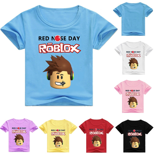 4 11y Kids Roblox Short Sleevest Shirt Top Candy Colors Wish - roblox shirt api