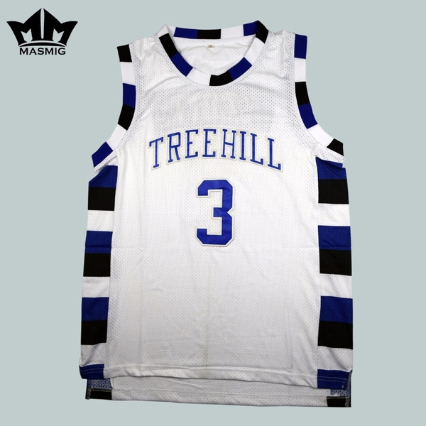 LUCAS SCOTT ONE TREE HILL RAVENS BLACK BASKETBALL JERSEY ANY NUMBER OR  PLAYER