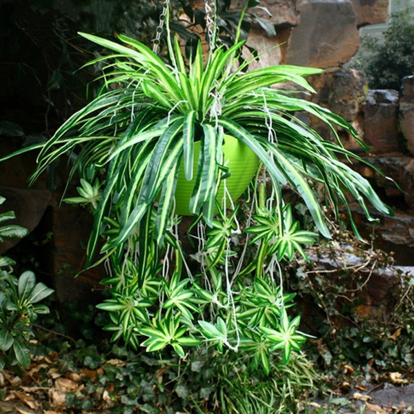 58cm Artificial Silk Spider Plant Chlorophytum Comosum Faux Greenery