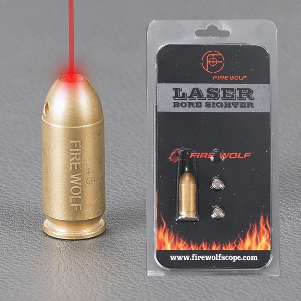Red Laser CAL.45ACP//.45 Brass Bore Sighter Cartridge Boresight For Hunting