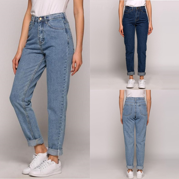 Waist Jeans Denim Pants 
