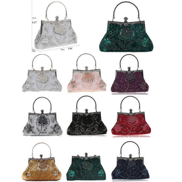 Onorner Elegant Designer Evening Clutch Purse for Women Retro Handbag Purse